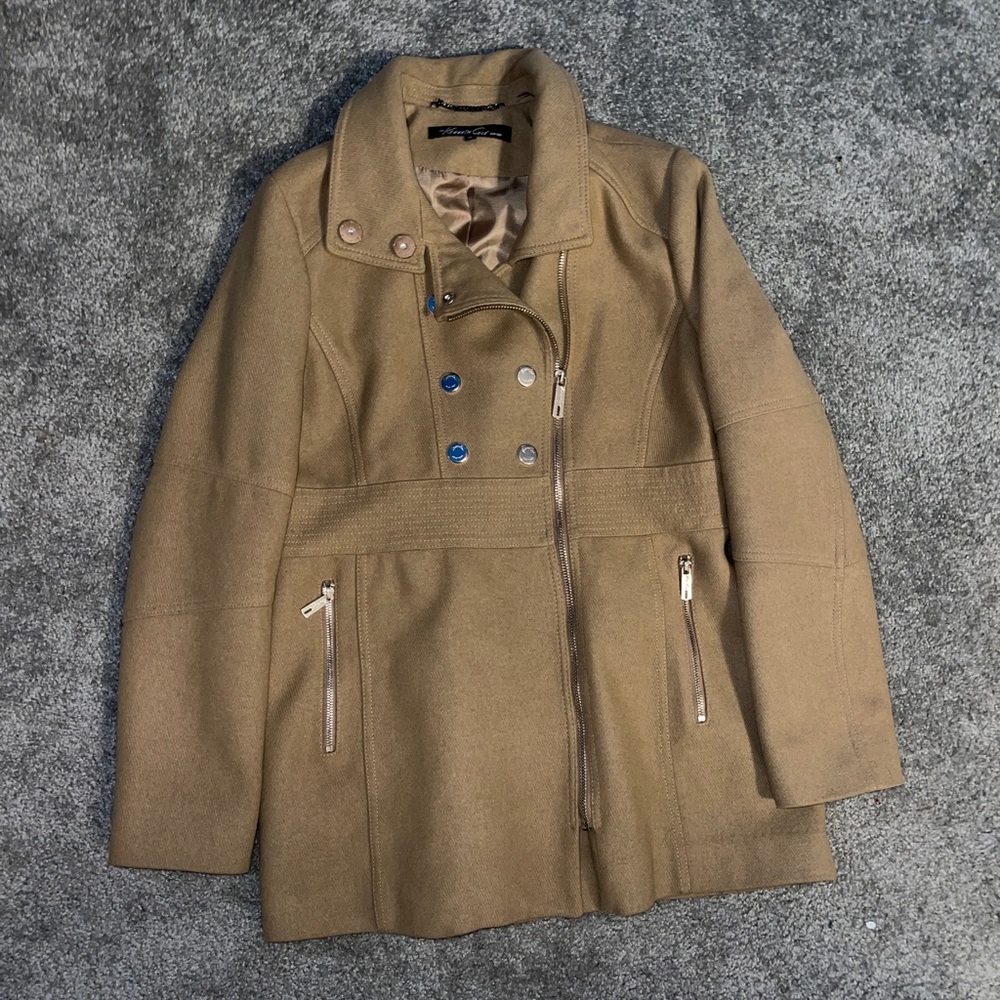 Women’s tan size 12 wool winter coat